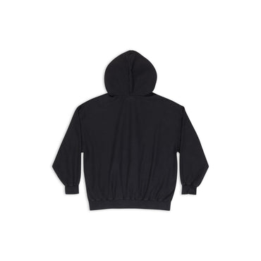 Small Fit Zip-Up Hoodie - Washed Black/Wsd Bk