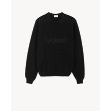 SWEAT ROND RAGLAN DOUBLE MOLL - NOIR/NOIR BRILLANT