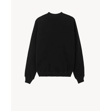 Sweat Rond Raglan Double Moll - Noir