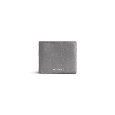 Bb Monog Emb Sq Fold W - Dark Grey