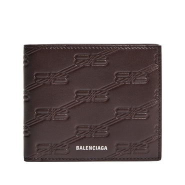 Bb Monog Emb Sq Fold W - Espresso