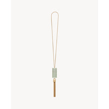 Angelica Mini Tube Necklace - Green/Crystal/Oro