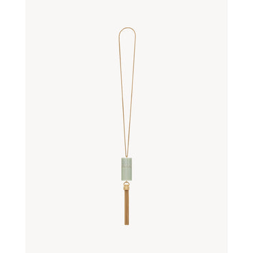 Angelica Mini Tube Necklace - Green/Crystal/Oro