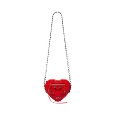 Le Cagole Heart Mini Bag - Tomato Red