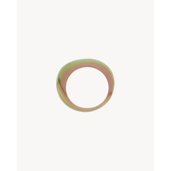 Bracelet Gradient Asymmetric Bangle In Resine - Fushia Pink Milky/Tr