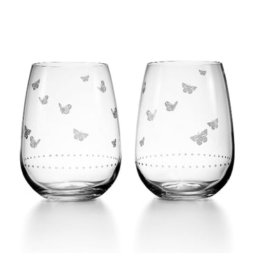 72457811 - Set of 2 Cg Jard.Etch Stemless White Wine Glass