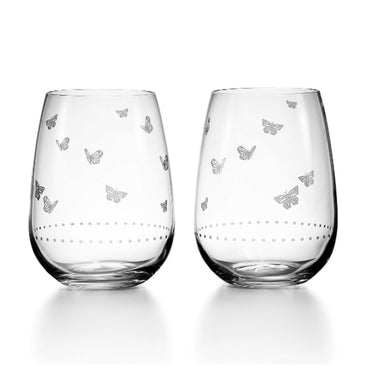 72457811 - Set of 2 Cg Jard.Etch Stemless White Wine Glass