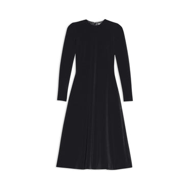 A-Line Crewneck Dress - Black