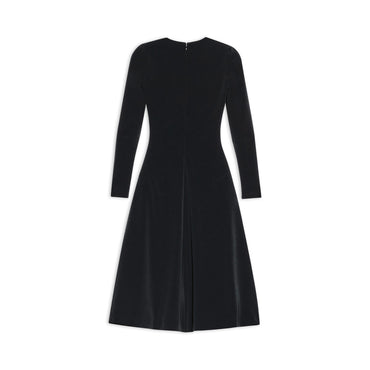 A-Line Crewneck Dress - Black