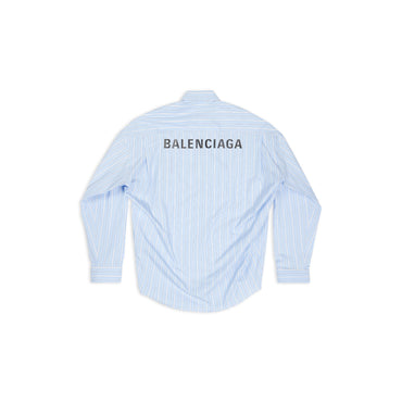 Cocoon Shirt - Skye Blue/White