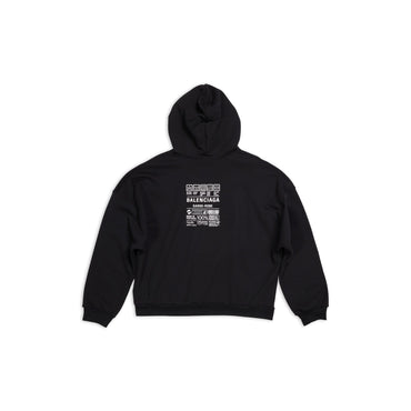 Medium Fit Hoodie - Black/White