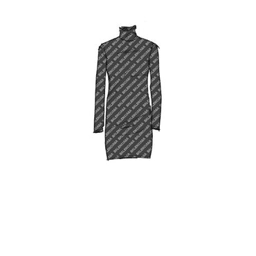 Turtleneck Dress - Black/Silver