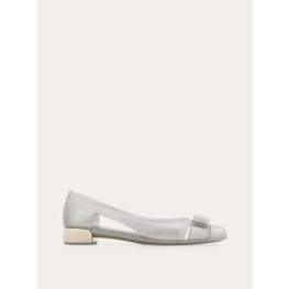 Jelly Ballet Flats with Vara Bow - Silver