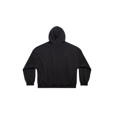 Wide Fit Hoodie - Black/White