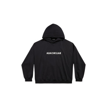 Wide Fit Hoodie - Black/White