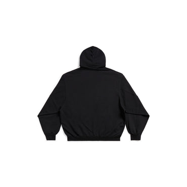 Destroyed Hoodie - Black/White