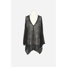 Kaftan Maille Dentelle Graphic - Noir
