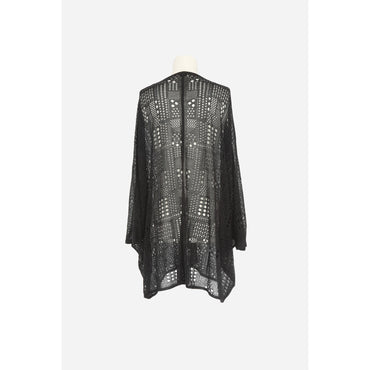 Kaftan Maille Dentelle Graphic - Noir