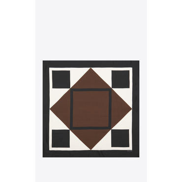 Arty Geometric Carre - Brown/Black