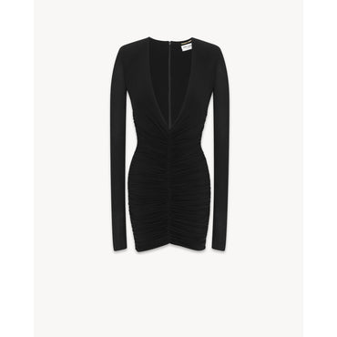 ROBE JERSEY STRETCH - NERO/NERO