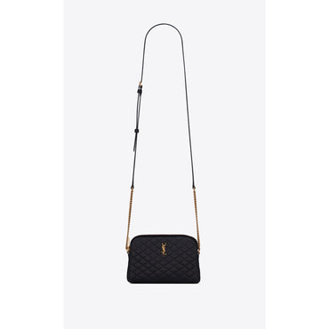 Gaby Zipped Pouch On Chain - Nero