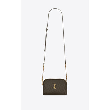 Gaby Zipped Pouch On Chain - Light Musk