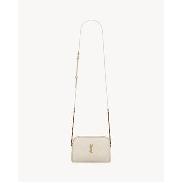 Gaby Zipped Pouch On Chain - Crema Soft