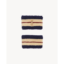 BRACELET EPONGE RAYURES - OFF WHITE/BLUE
