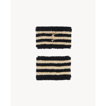 BRACELET EPONGE RAYURES - GRIS PERLE