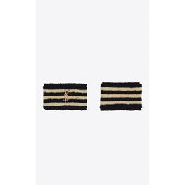 2 Stripep Sponge Bracelets - Black/Ivory