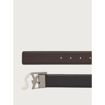 Reversible And Adjustable Sf Belt - Men - Black/Hickory