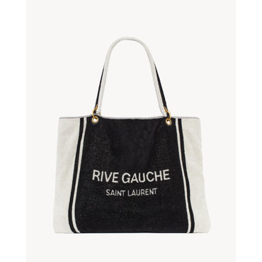 Rive Gauche Towel Cabas - Nero/Bianco