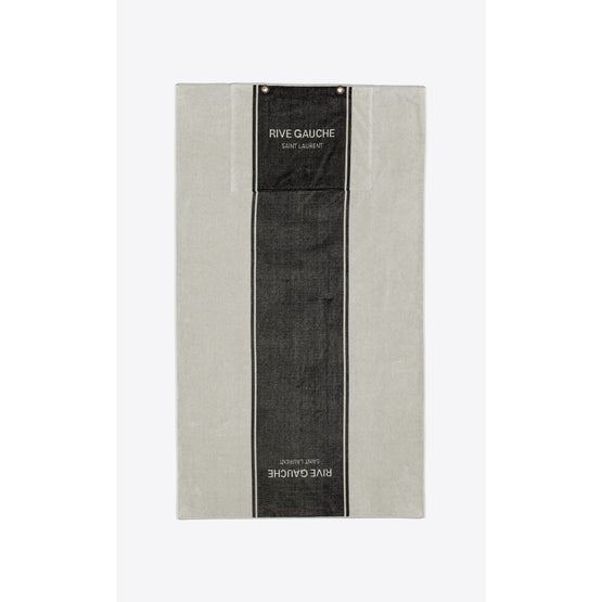 Rive Gauche Towel Cabas In Sponge - Black/Bianco/Black