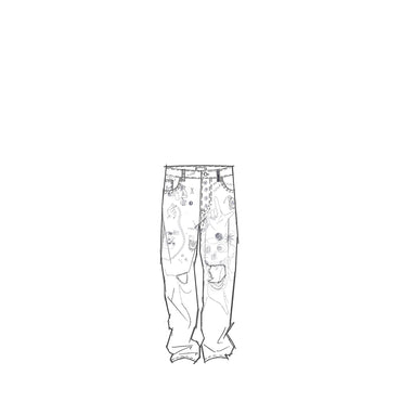 Loose Fit Jeans - Matte Black