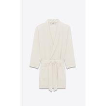 Peignoir Col Chale Satin Enver - Craie