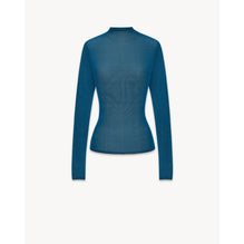 Tricot De Corps Col Cheminee - Bleu Canard