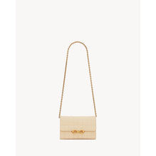 YSL C.WALL(383Y)MAIL 7_NABUK T - CHAIN WALLET - BURRO - 7_NABUK TAMIGI/NAPPA UNICA