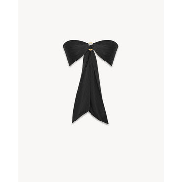 Monogram Breast Band With Ring - Black