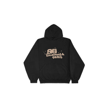 Large Fit Hoodie - Black/Ecru