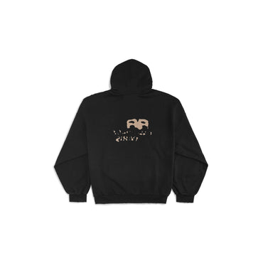 Large Fit Hoodie - Black/Ecru