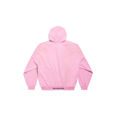 Large Fit Hoodie - Pink/Black