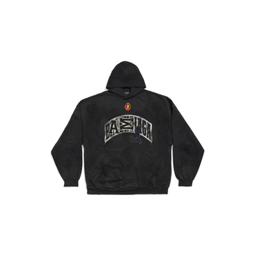 Large Fit Hoodie - Washed Black