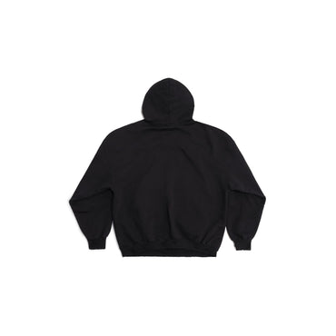 Large Fit Hoodie - Washed Black