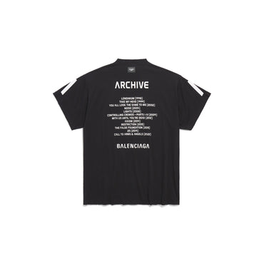 Oversized T-Shirt - Faded Black/White
