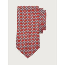 News Print Silk Tie - Red