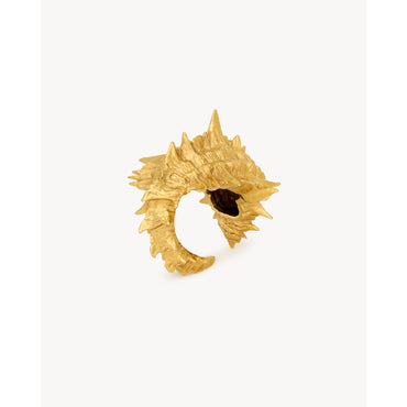 Spiky Shell Cuff - Or Laiton Satine Leg