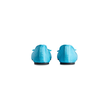 Leopold Flat Satin Worn Out - Turquoise