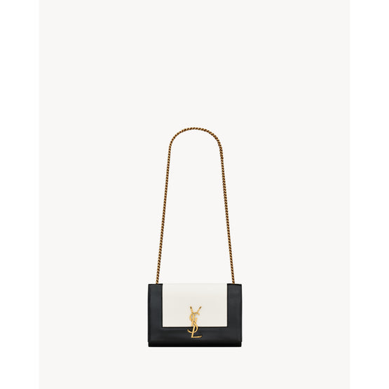 Small Kate Chain Bag In Nappa - N.Alabast/Black