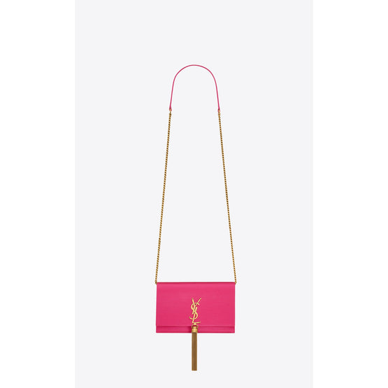 Kate Tassel Chain Wallet - Guava Pink