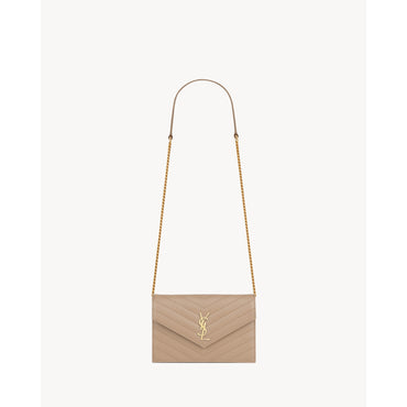 YSL C.WALL(189Y)MONO GRAIN DE - DARK BEIGE